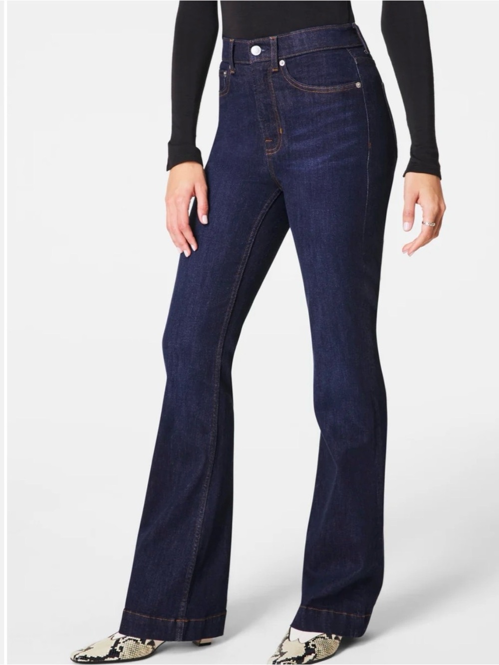 Petite SPANX Dark wash blue Denim Jeans